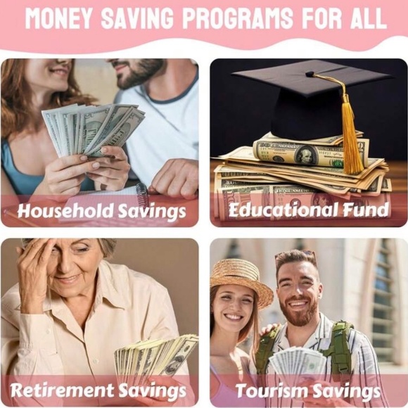 PINK 100 Money Savings Challenge A5 Money Binder Book Money Budget Book Budget - Picture 4 of 8